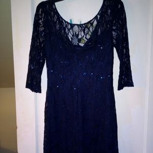 Navy lace dress